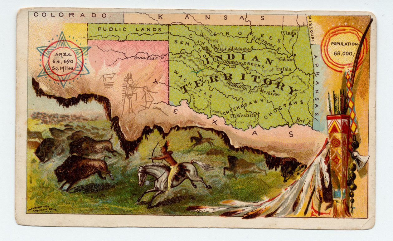 Indian Territory [Oklahoma], 1889 af American School