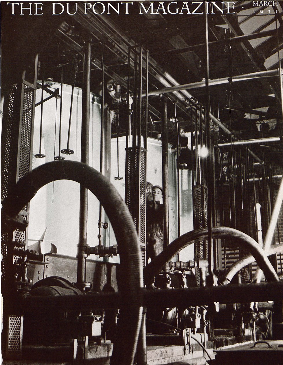 Industrianlæg, forside af DuPont Magazine, marts 1931 af American School