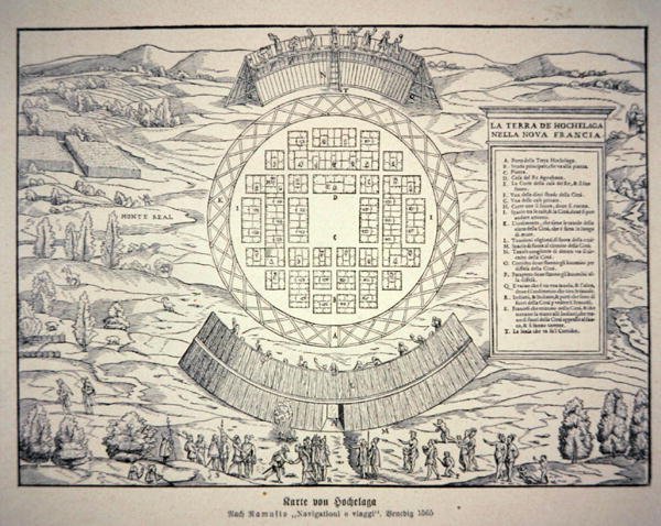 Den irokesiske by Hochelaga af American School