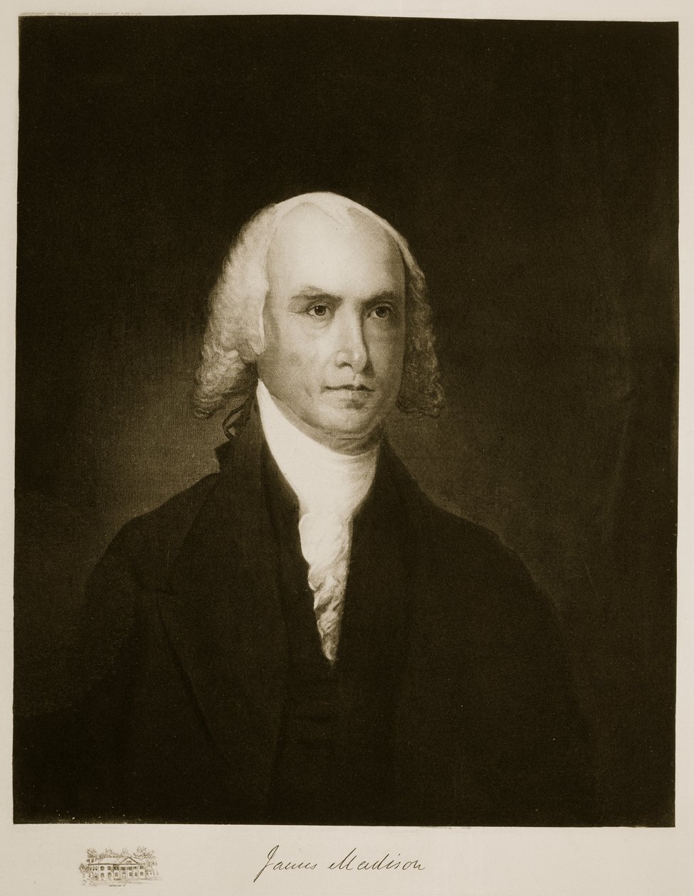 James Madison, 4. præsident for USA, pub. 1901 (fotogravure) af American School