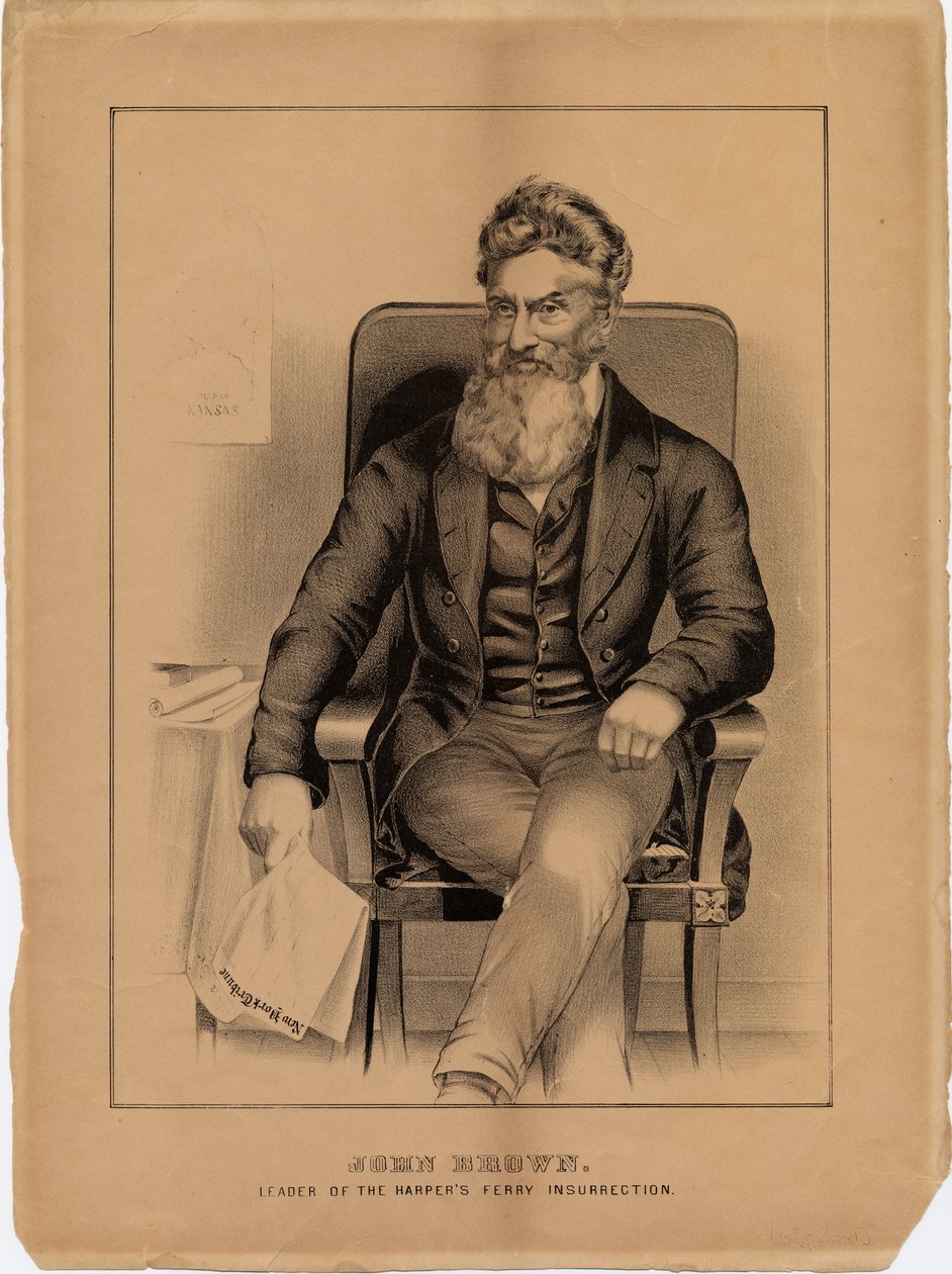 John Brown, leder af Harpers Ferry Insurrection, 1859 af American School