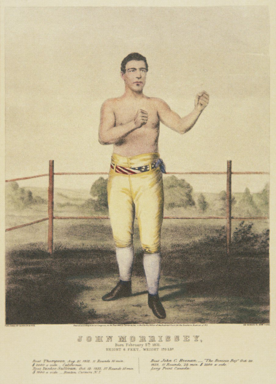 John Morrissey, fra et moderne tryk (farve litho) af American School