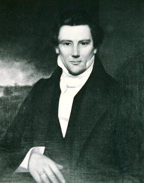 Joseph Smith (1805-44) profet grundlægger af mormonreligionen i USA (litho) af American School
