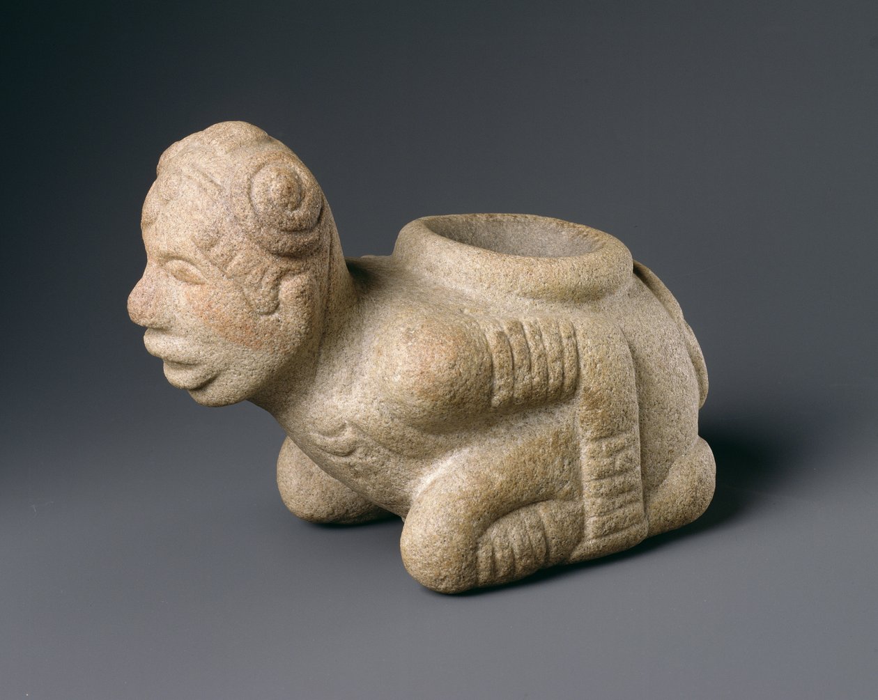 Knælende Prisoner Effigy Pipe, fra Mississippi af American School
