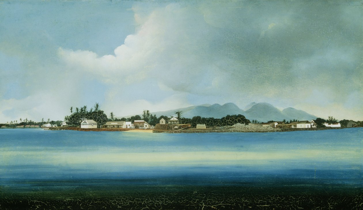 Lahina, Maui, Hawaii-øerne (olie på lærred) af American School