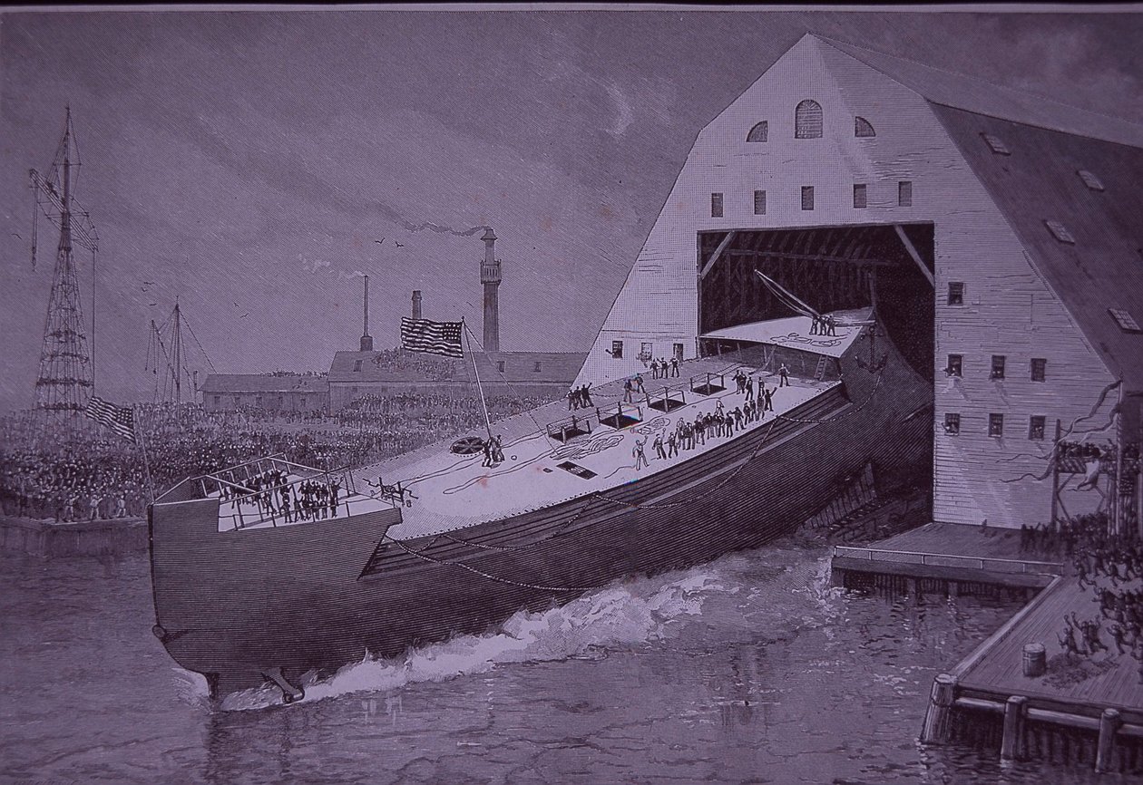 Lancering af USS Maine, otte år før det blev sænket af American School