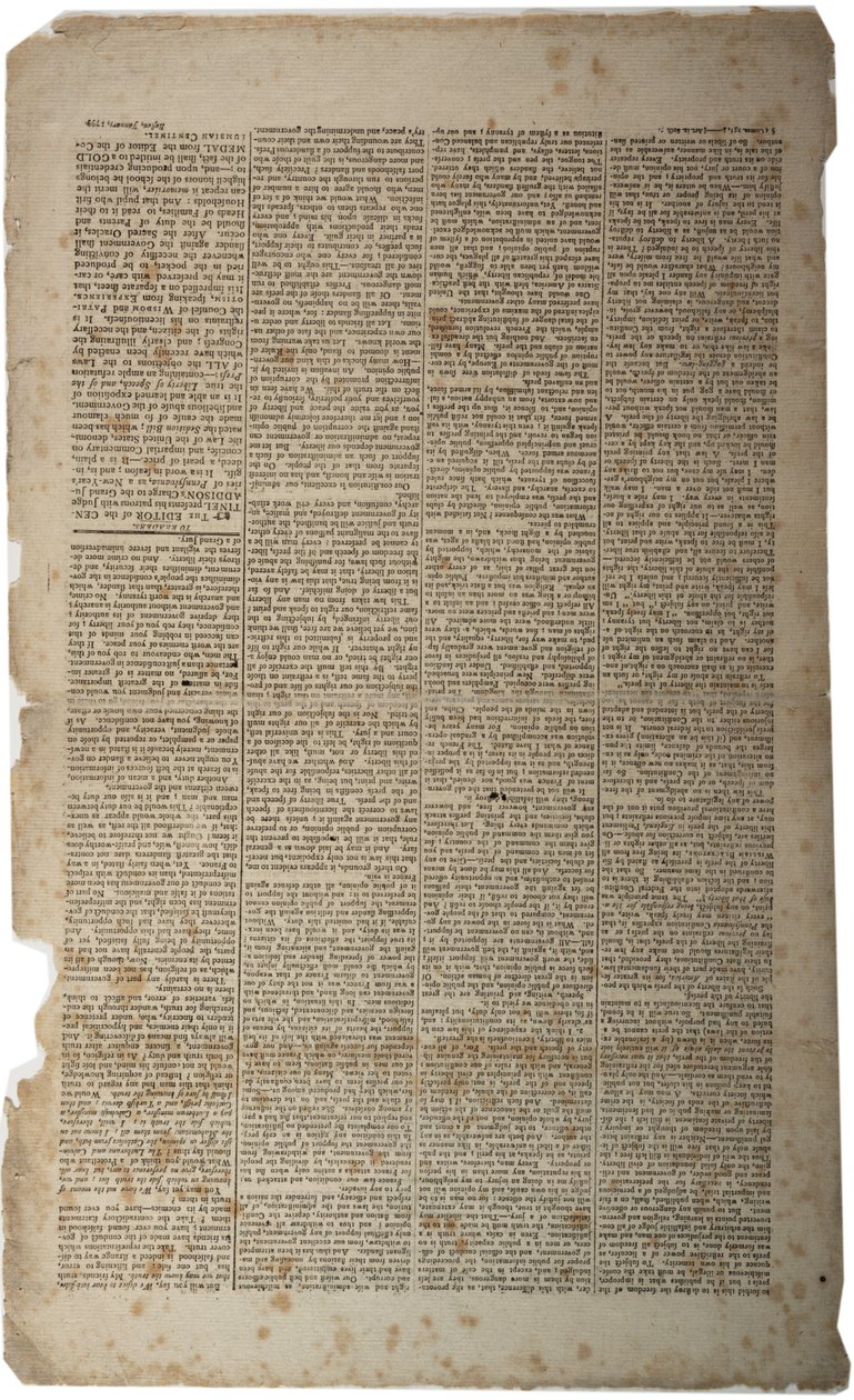 Ytrings- og pressefrihed, januar 1799 af American School