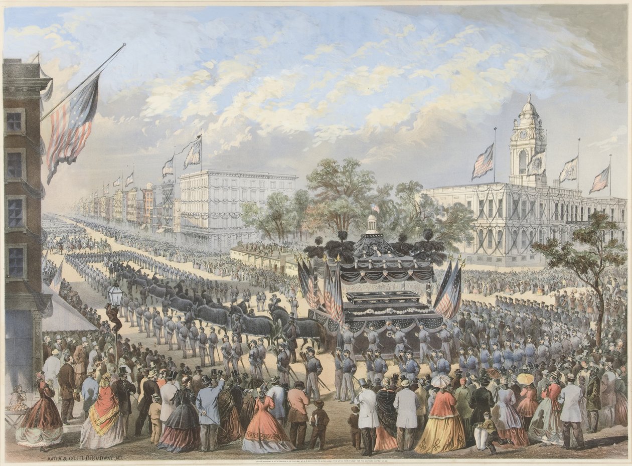 Lincolns begravelse, 25. april, 1865, pub. 1866 af American School