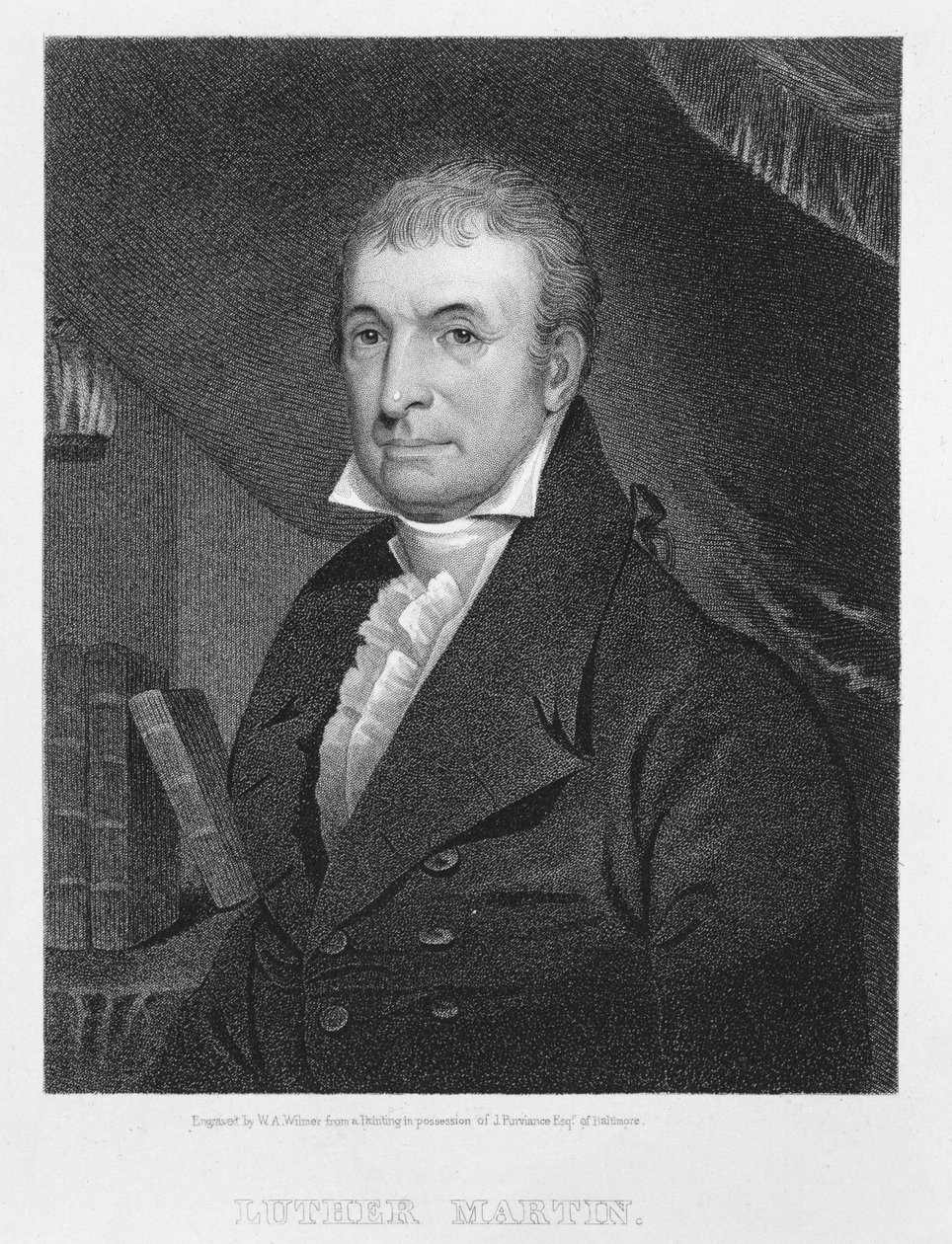 Luther Martin, graveret af William A. Wilmer (ca. 1820-55) af American School