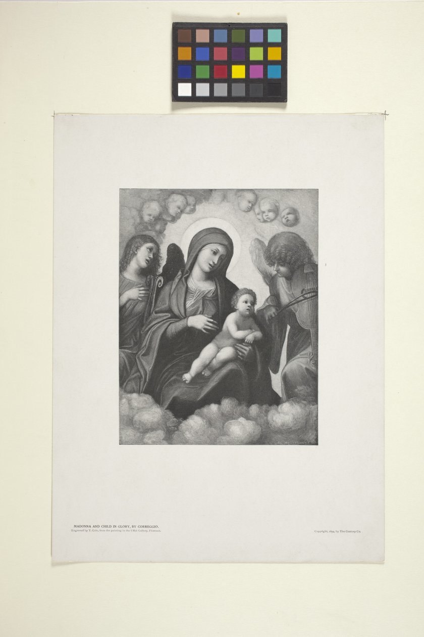 Madonna And Child In Glory (blæk) af American School