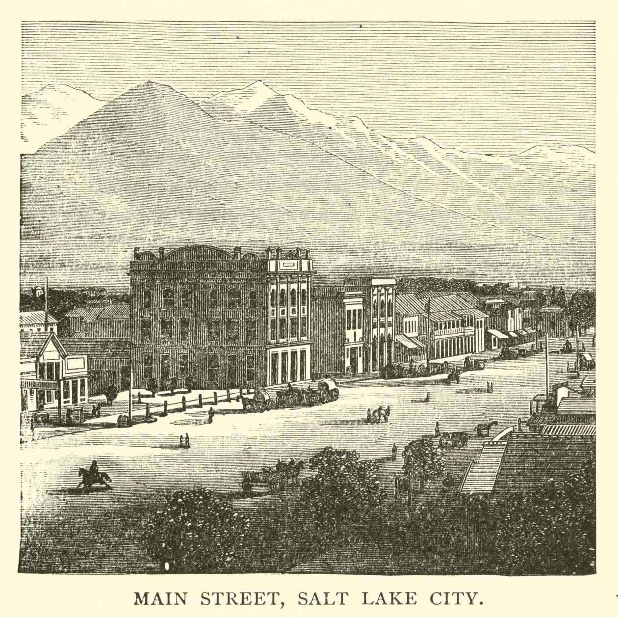 Main Street, Salt Lake City (gravering) af American School