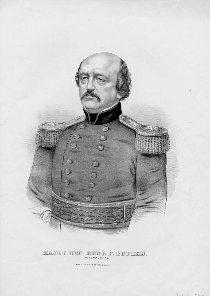 Generalmajor. Benjamin. F. Butler af Massachusetts, pub. af Currier & Ives, ca. 1860 af American School