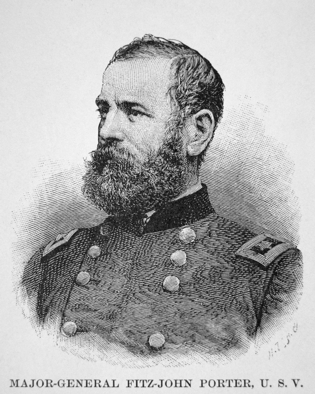 Generalmajor Fitz John Porter (1822-1901) (gravering) af American School