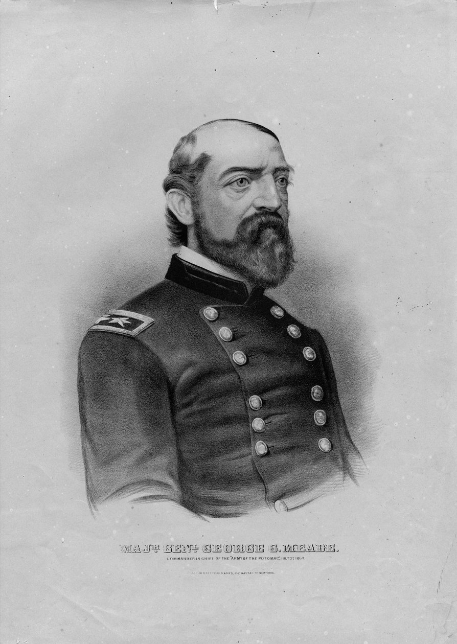 Majr. Genl. George G. Meade, pub. af Currier & Ives, ca. 1863 af American School