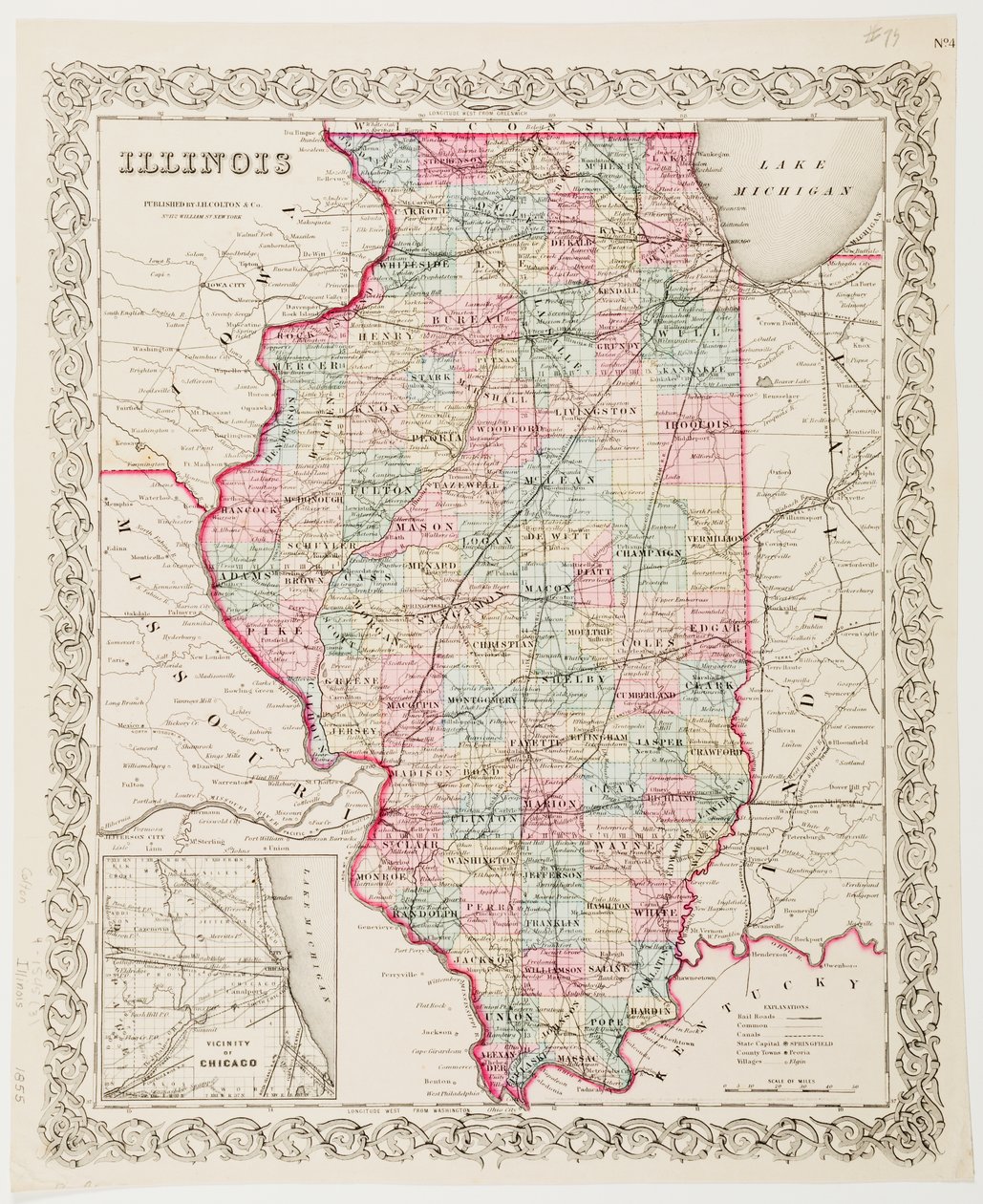 Kort over Illinois af American School