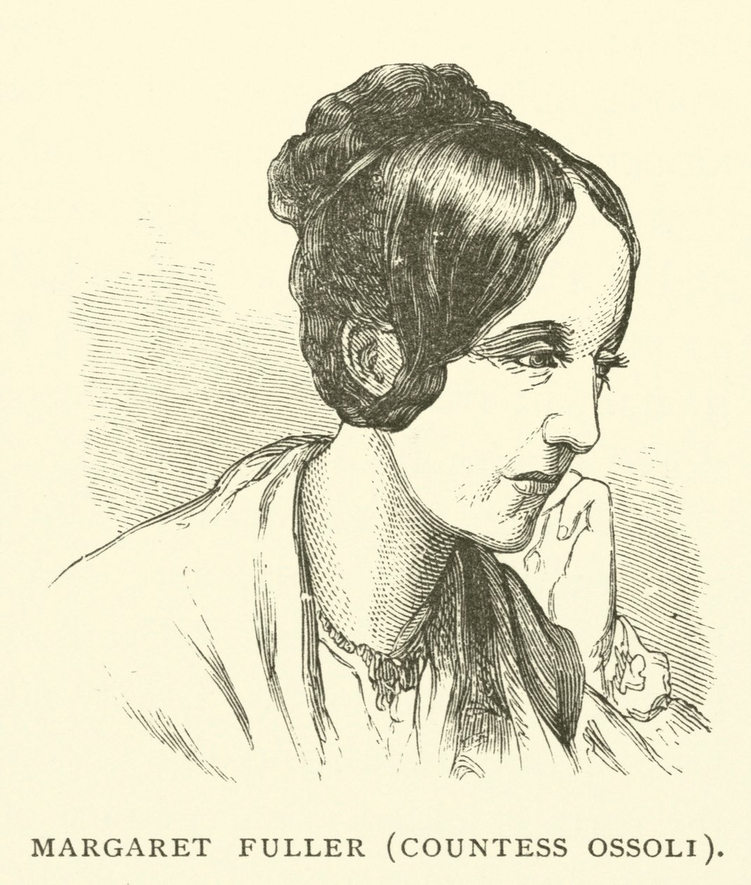 Margaret Fuller, grevinde Ossoli, amerikansk journalist og kvinderettighedsforkæmper (kobberstik) af American School