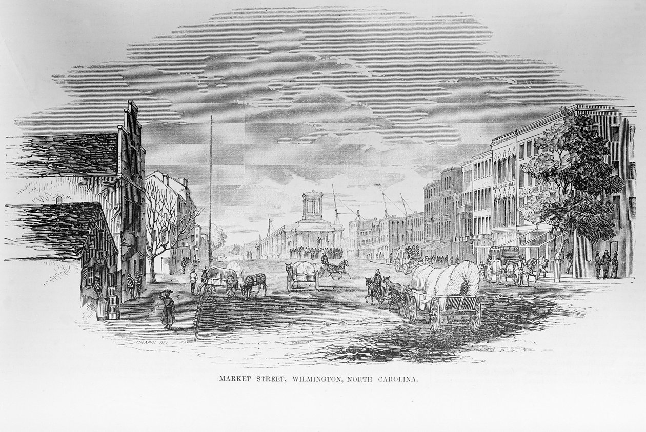 Market Street, Wilmington, North Carolina, 24. februar, 1855 af American School