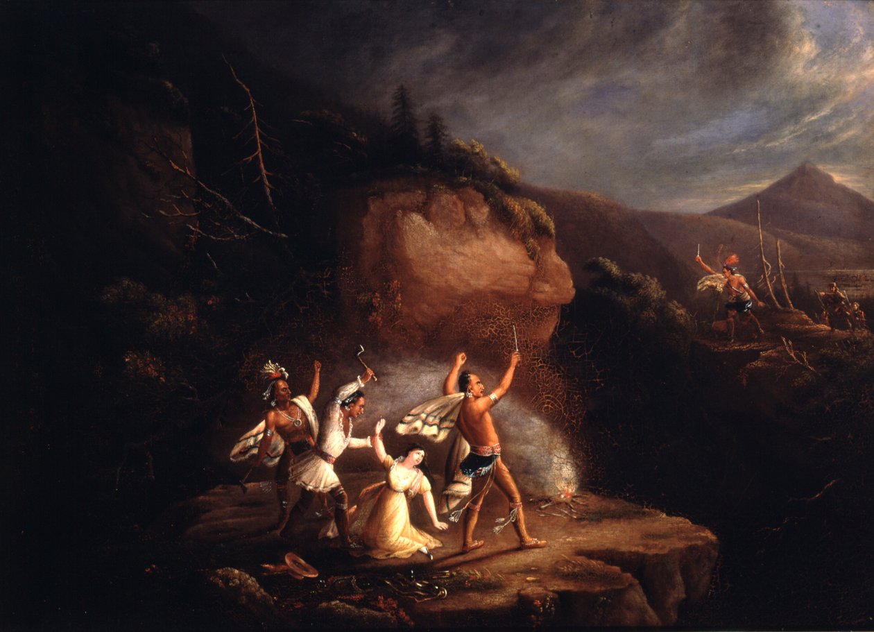 Massakren på Jane McCrea, 1777, begyndelsen af det 19. århundrede af American School