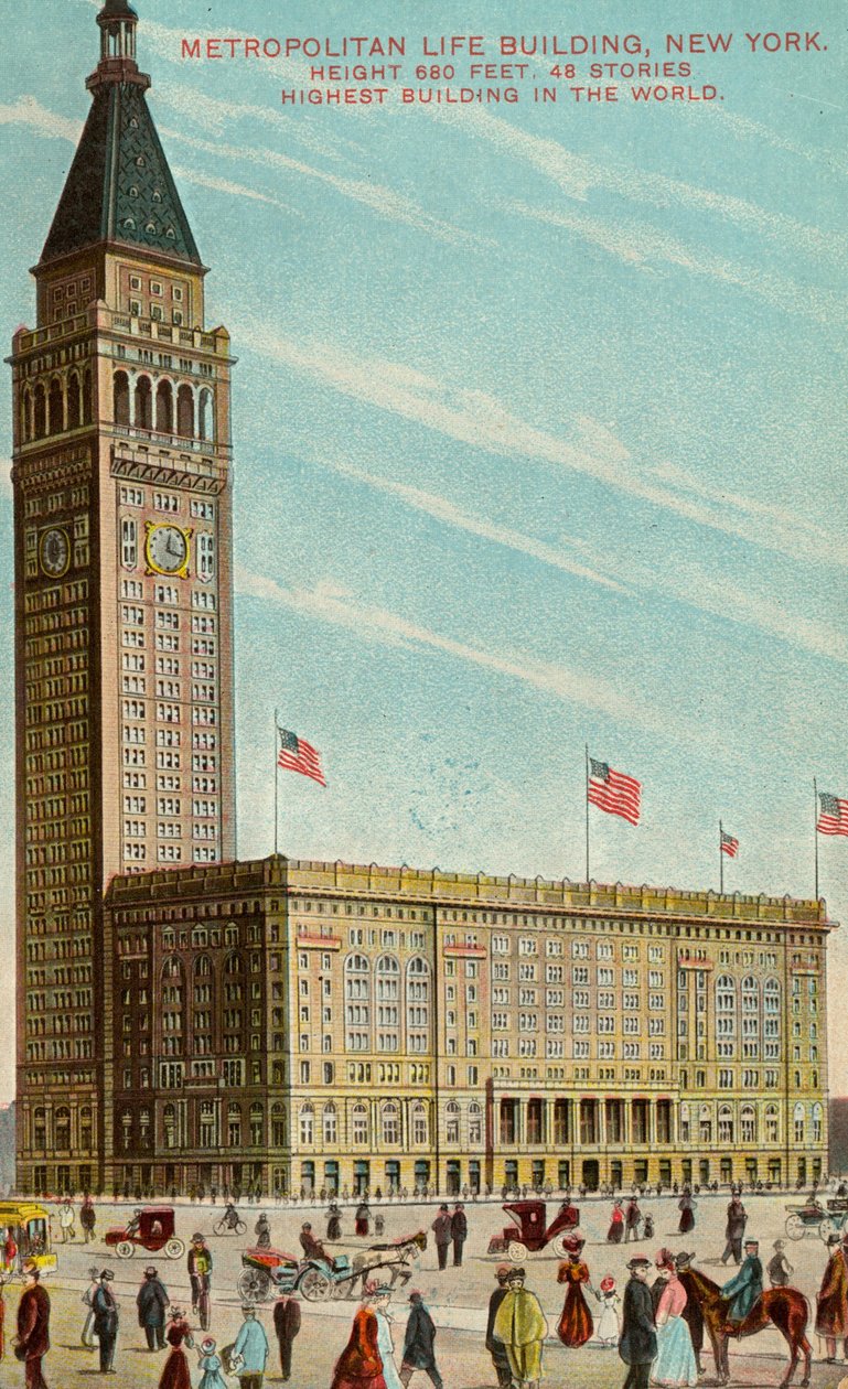 Metropolitan Life Building, New York, ca. 1909-13 af American School
