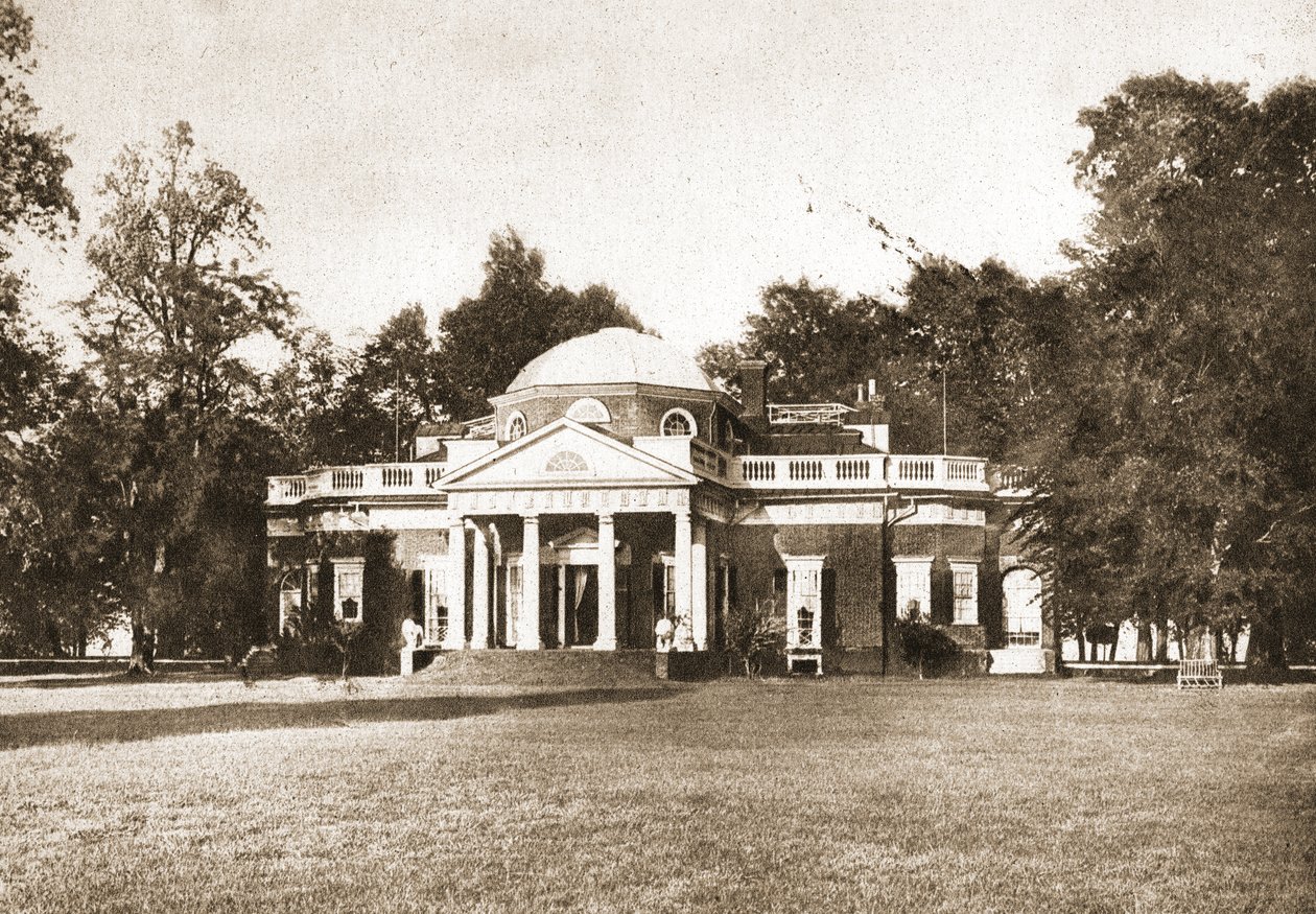 Monticello, Virginia, 1914 (sepia tone dybtryk) af American School