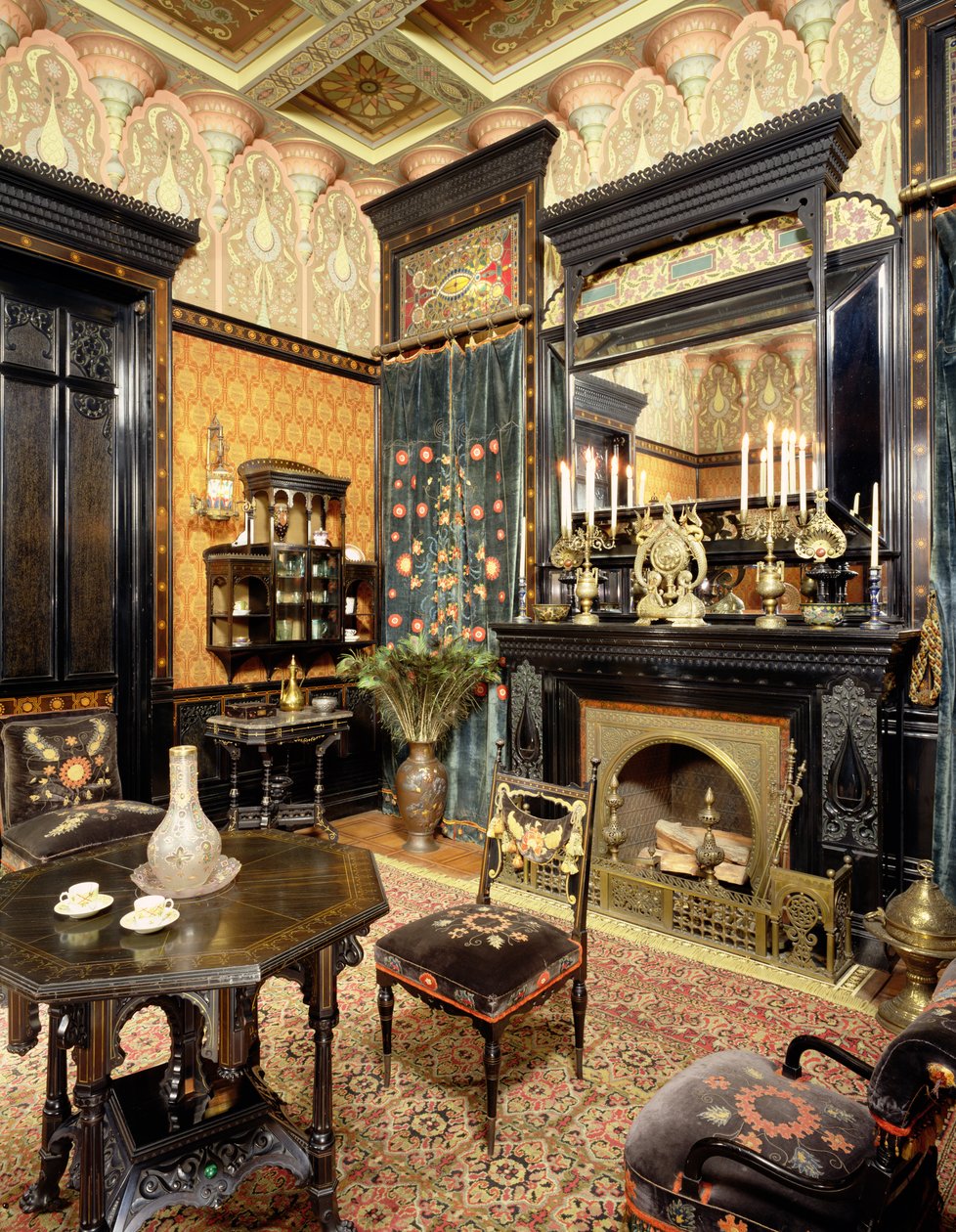 Moorish Smoking Room, John D Rockefeller House, ca. 1864-81 af American School