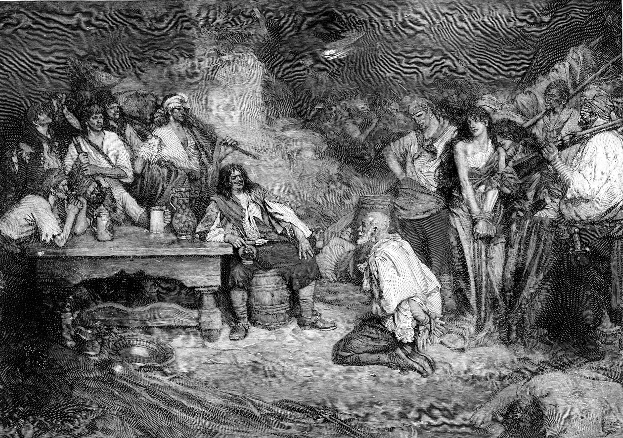 Morgan at Porto Bello after “Buccaneers and Marooners of the Spanish Main” by Howard Pyledani af American School