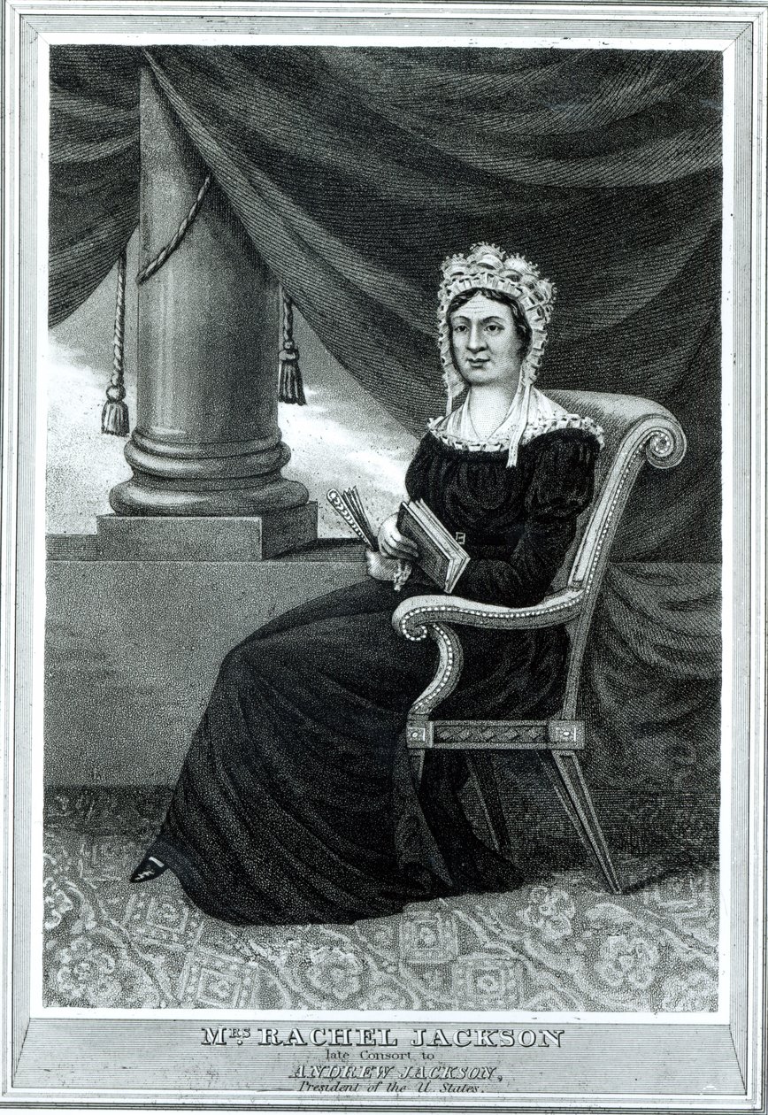 Mrs Rachel Jackson, pub. af Joseph How, ca. 1850-1900 af American School
