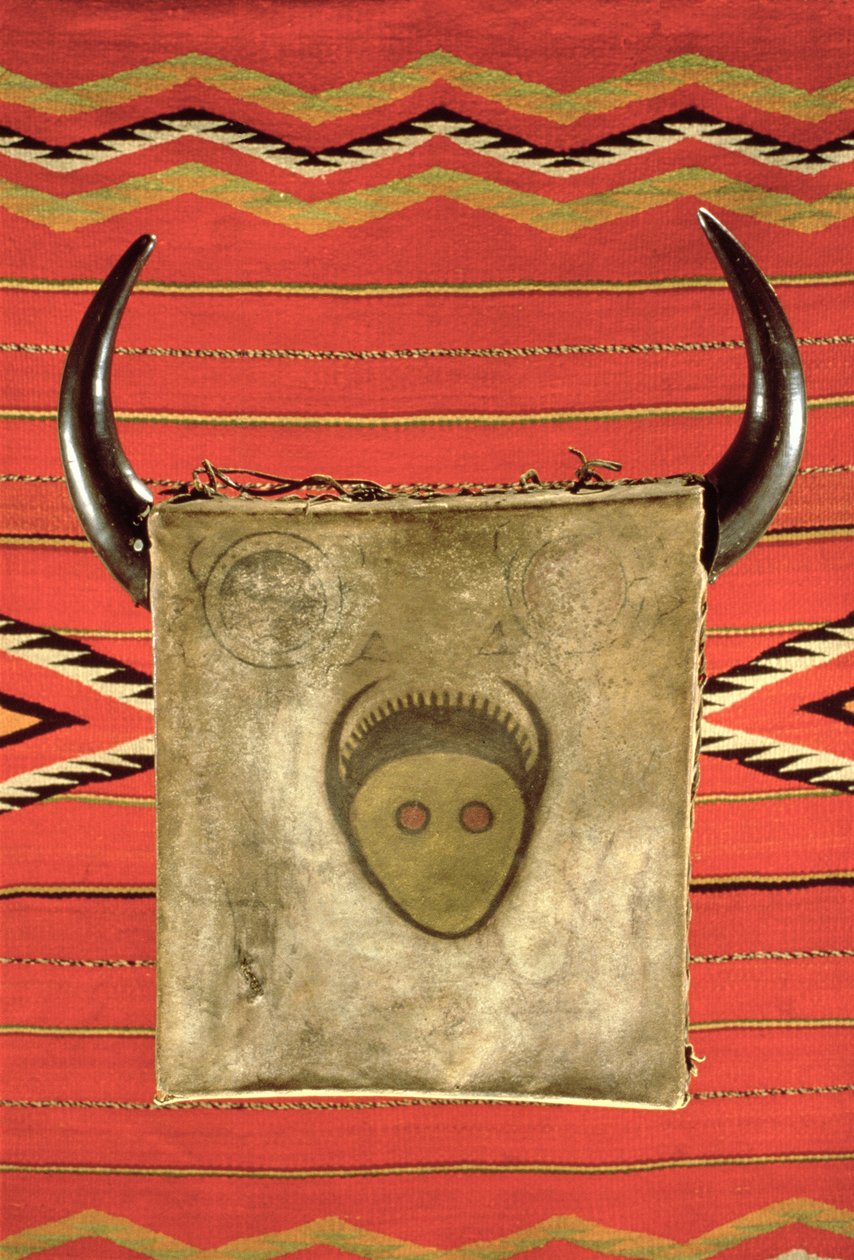Navajo buffalo moon tæppe, fra Arizona (uld) af American School