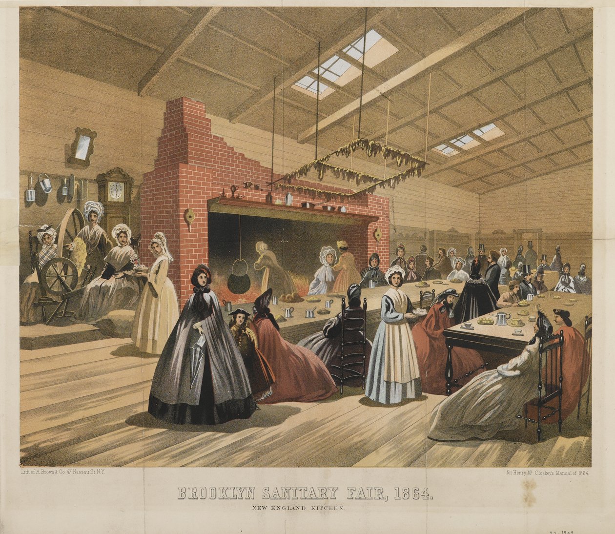 New England Kitchen, Brooklyn Sanitary Fair, 1864 af American School