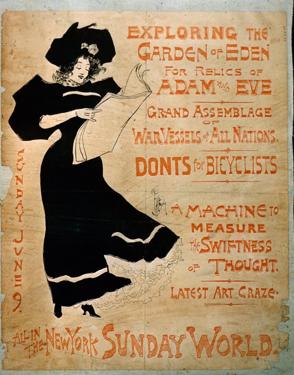 New York Sunday World-plakat af American School