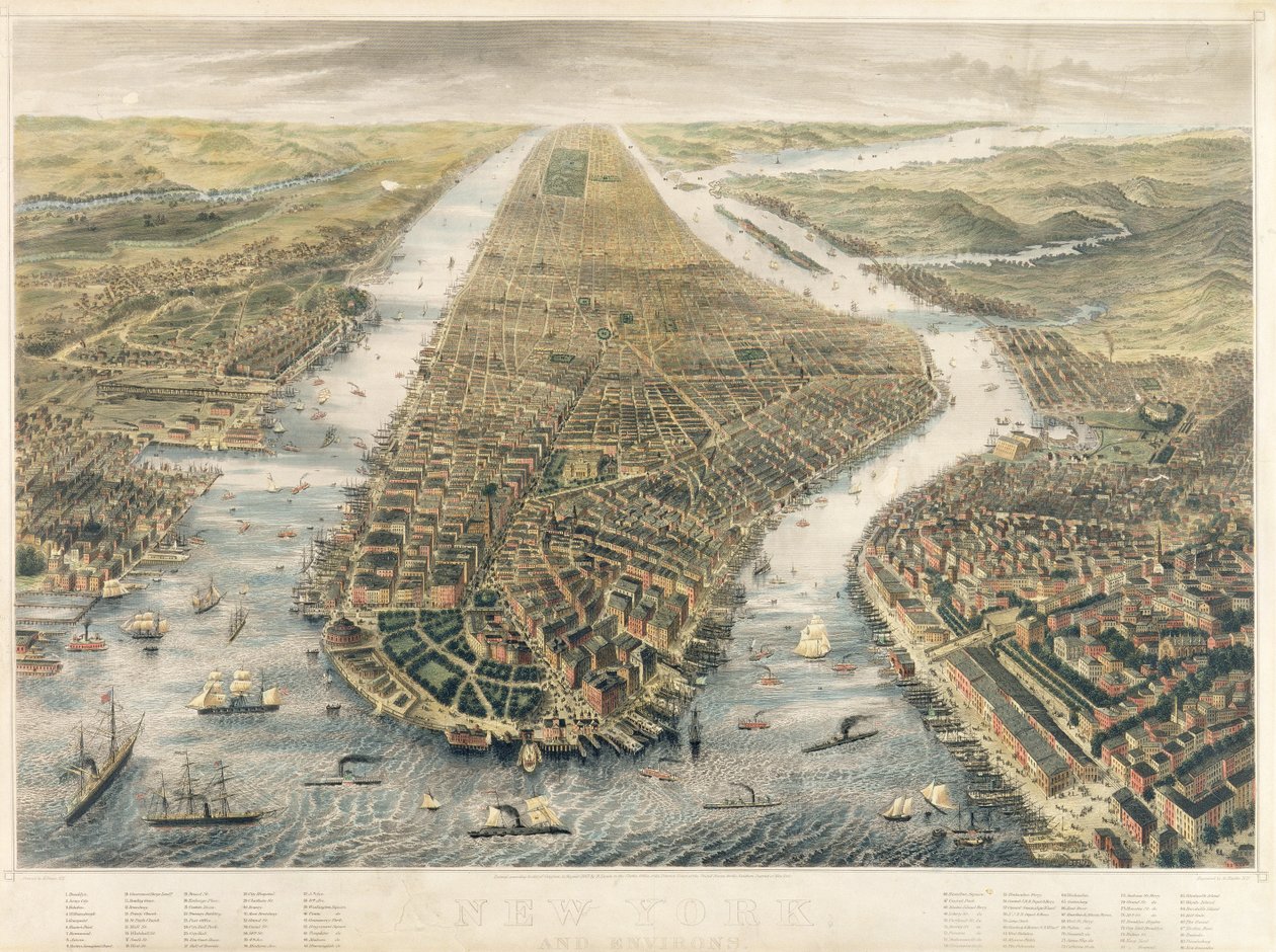 New York og dens omegn, 1867 af American School
