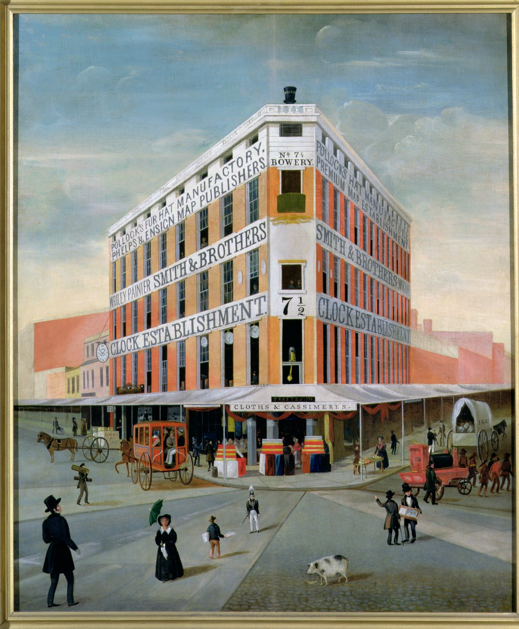 No.7 12 Bowery, NYC, ca. 1837-39 af American School