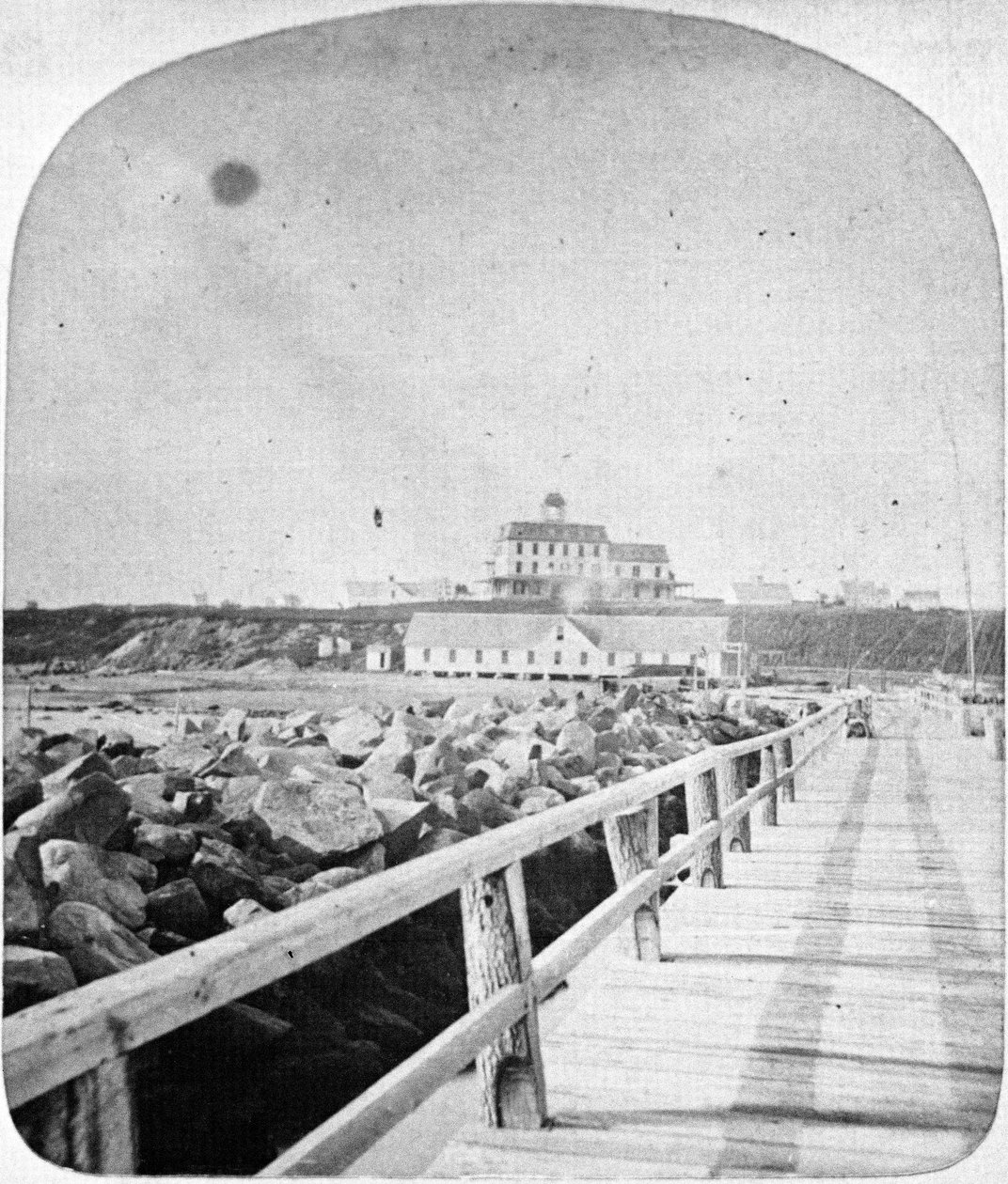 Ocean View Hotel, Block Island, Rhode Island (stereoptikerrutsjebane) af American School