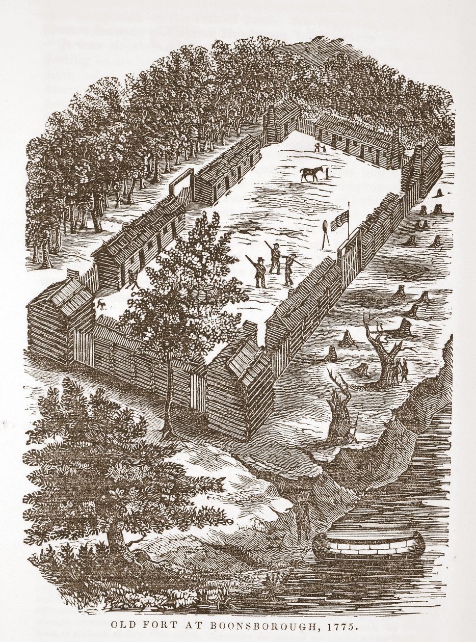 Old Fort i Boonsborough, 1775 af American School