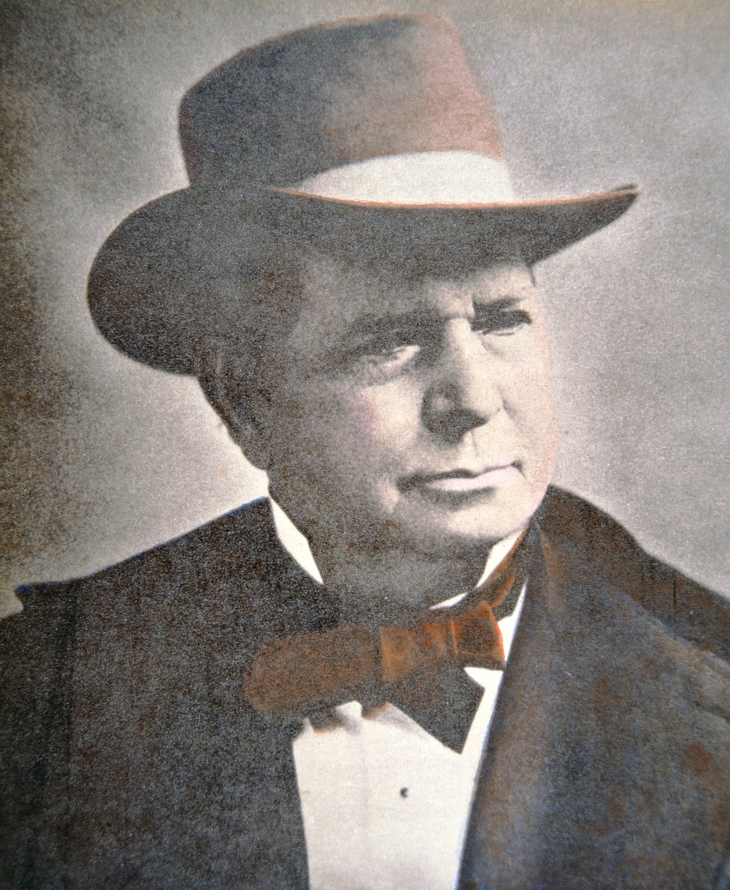 Oliver Fisher Winchester (1810-80) (farvet foto) af American School