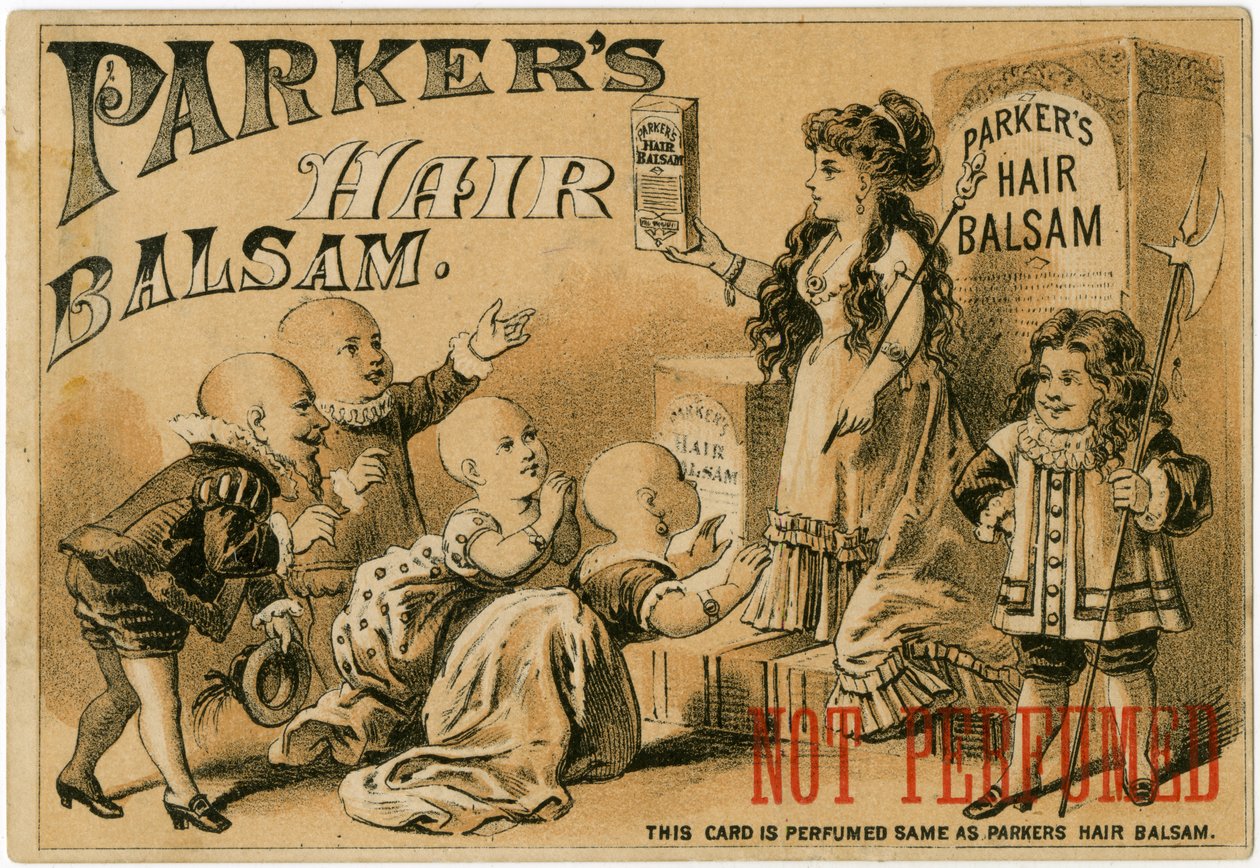 Parkers Hair Balsam [trade card] (farve litho [trade card]) af American School