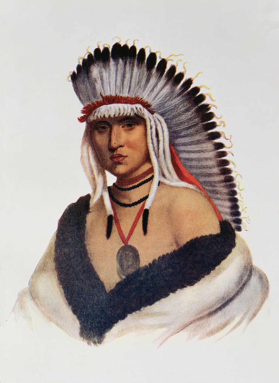 Petalesharro, en Pawnee Brave, illustration fra 