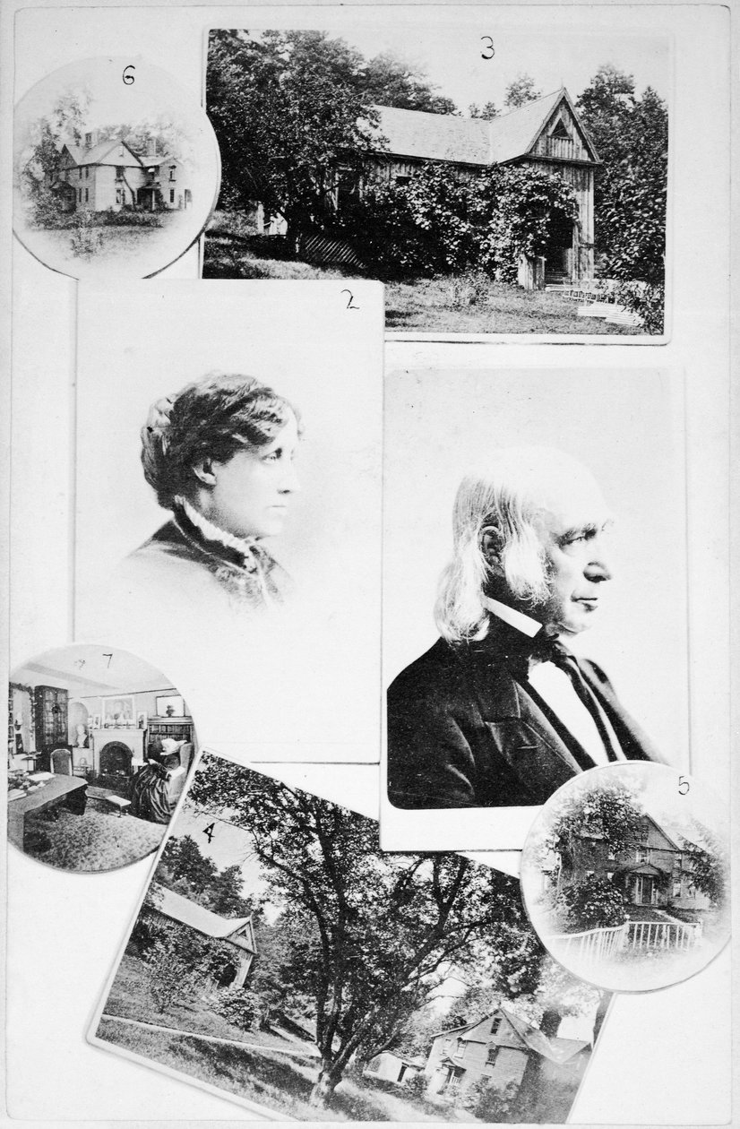 Billeder af familien Alcott og deres hjem af American School