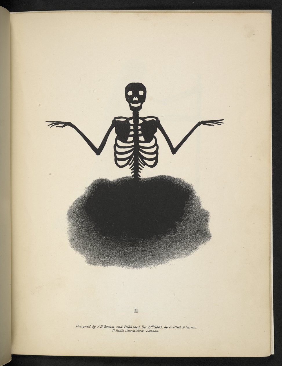 Plade 11. En skeletfigur, fra 