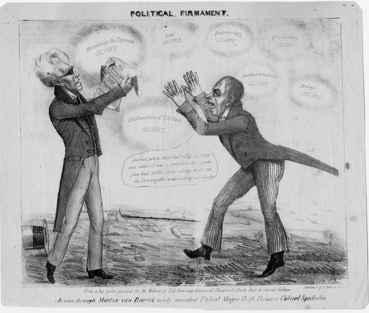 Politisk firmament, c.1835 af American School