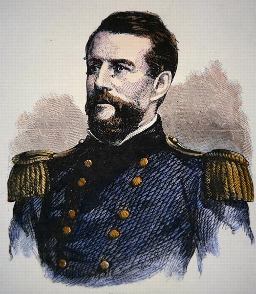 Portræt af Admiral Keyes, U.S. Navy (farve litho) af American School