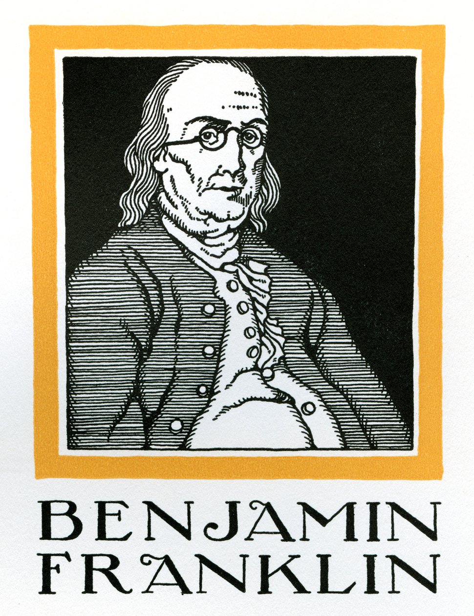 Portræt af Benjamin Franklin af American School