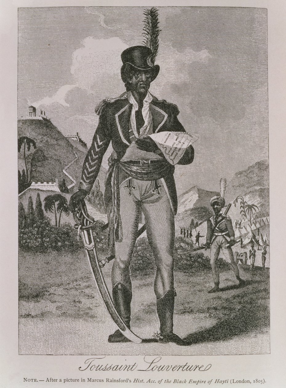 Portræt af Francois Dominique Toussaint-Louverture (ca. 1743-1803) (gravering) af American School