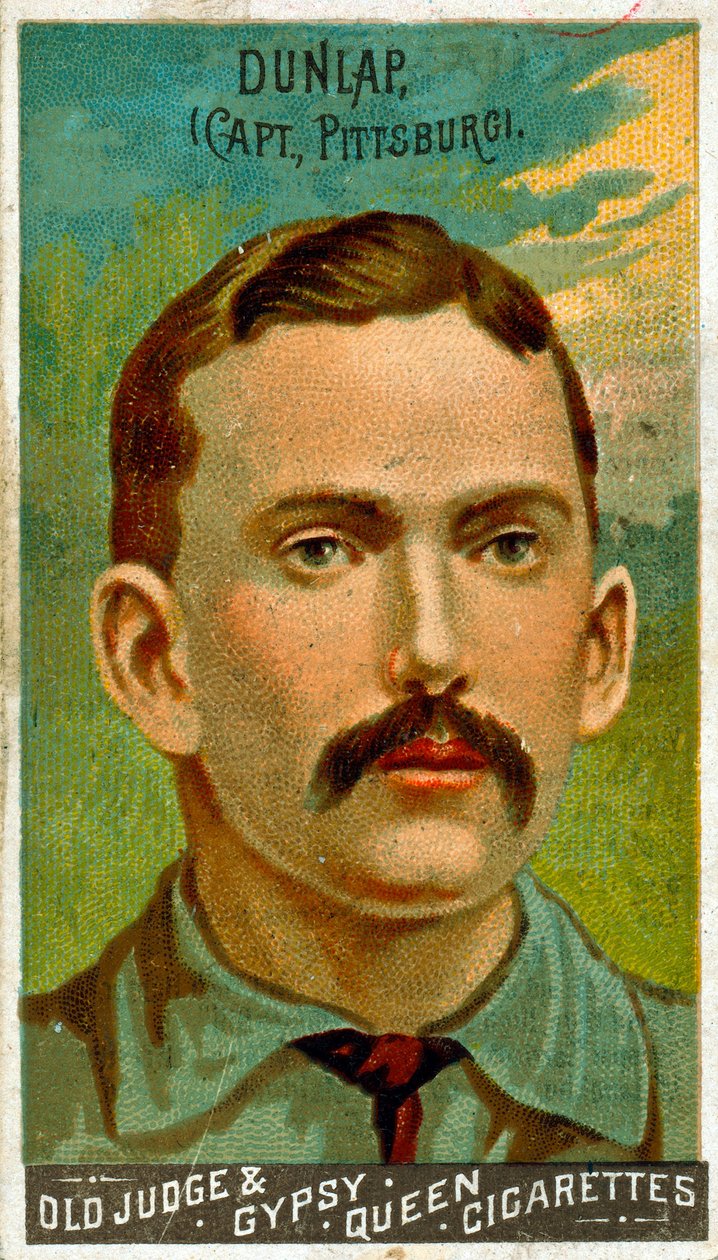 Portræt af Fred Dunlap, Pittsburgh Alleghenys, 1887 af American School