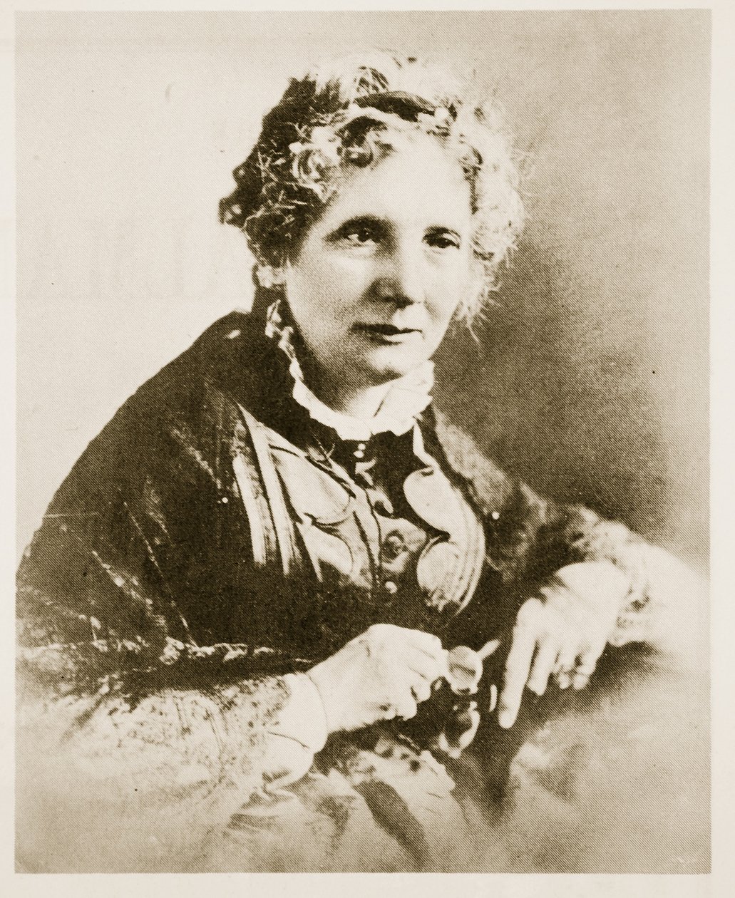 Portræt af Harriet Beecher Stowe af American School