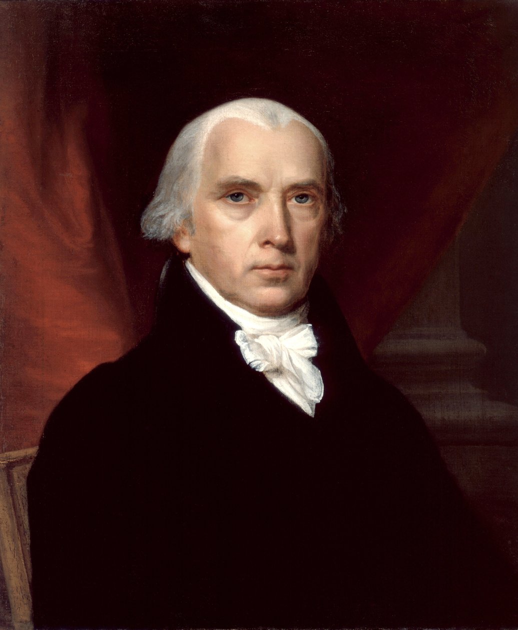 Portræt af James Madison af American School