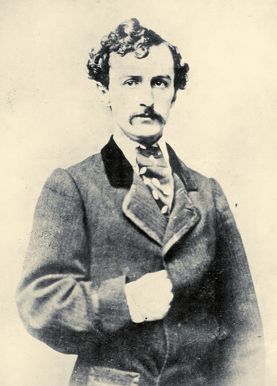 Portræt af John Wilkes Booth, ca. 1860 af American School