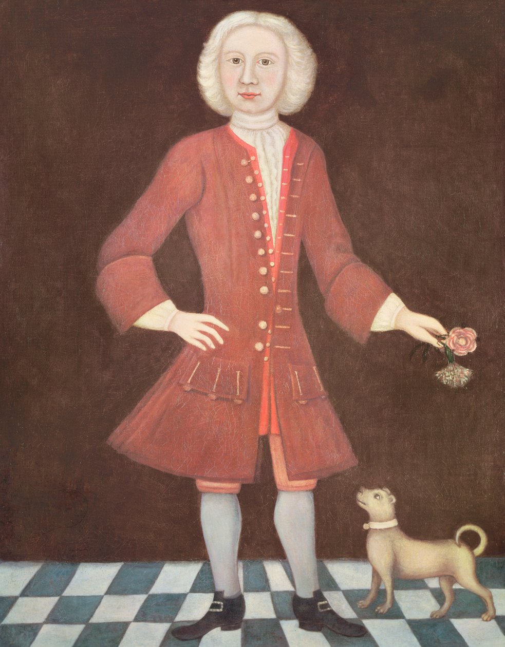 Portræt af Jonathan Bentham, ca. 1725 af American School