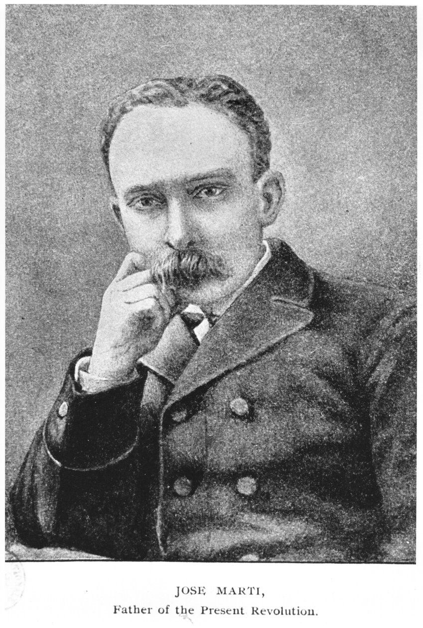 Portræt af Jose Marti (1853-95) fra The Story of Cuba af Murat Halstead, udgivet 1898 af American School