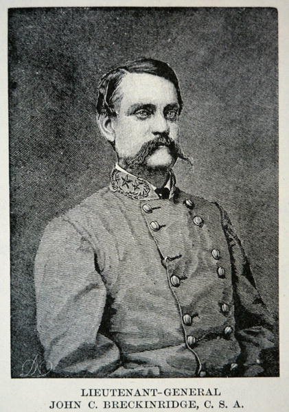 Portræt af generalløjtnant John Breckinridge (litho) af American School